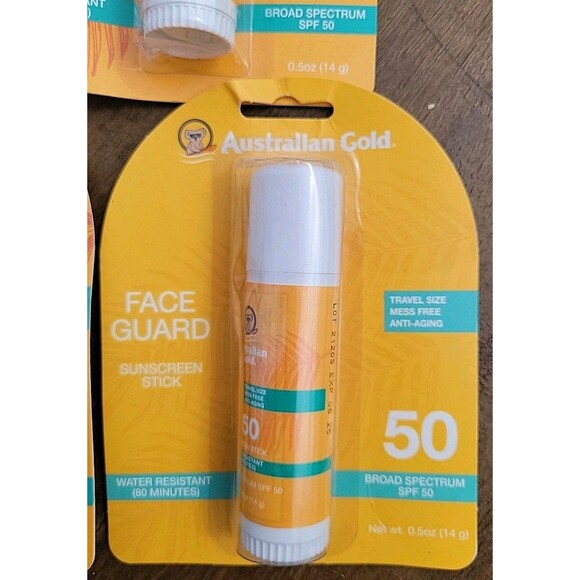 AUSTRALIAN GOLD FACE GUARD SUNSCREEN STICK SPF 50 0.5 OZ LOT OF 4 - Picture 4 of 6